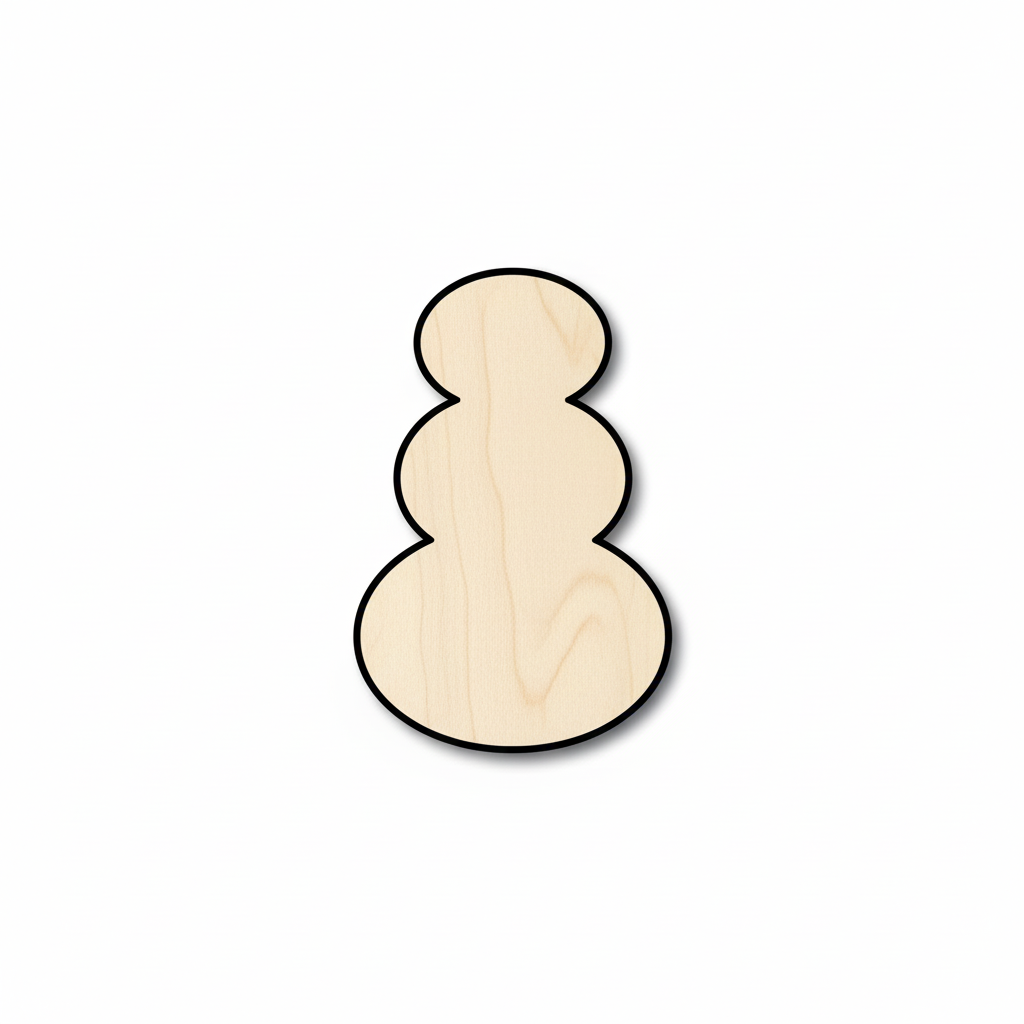 Wood Snowman Silhouette - Craft- NameSigns.com