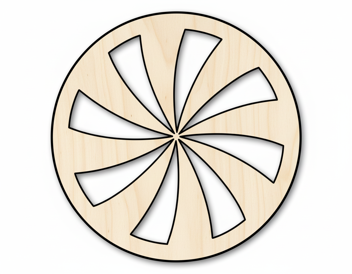 Wood Peppermint Candy Shape - Craft - up to 46" NameSigns.com