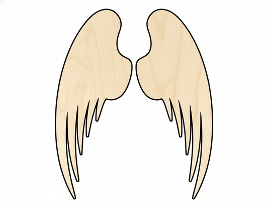 Wood Angel Wings 2 Wings DIY Angel Craft Up to 36" NameSigns.com