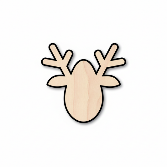 Wood Christmas Reindeer Ornament Silhouette - Craft- NameSigns.com