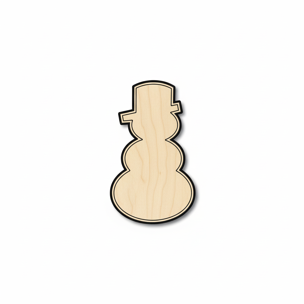 Wood Snowman Silhouette - Craft- NameSigns.com
