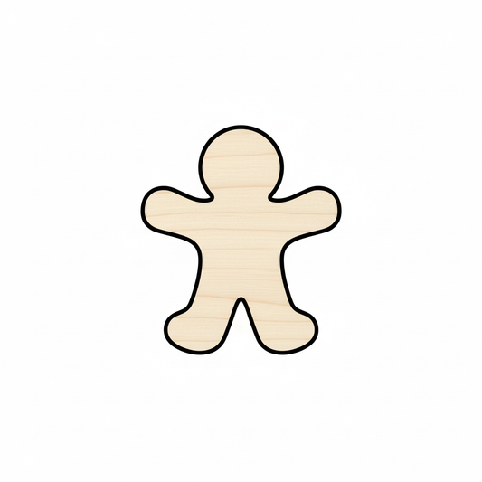 Wood Gingerbread Man Shape - Candy - Holiday - Craft - NameSigns.com