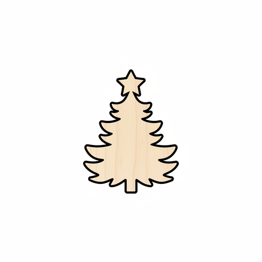 Wood Christmas Tree Shape - Craft - NameSigns.com