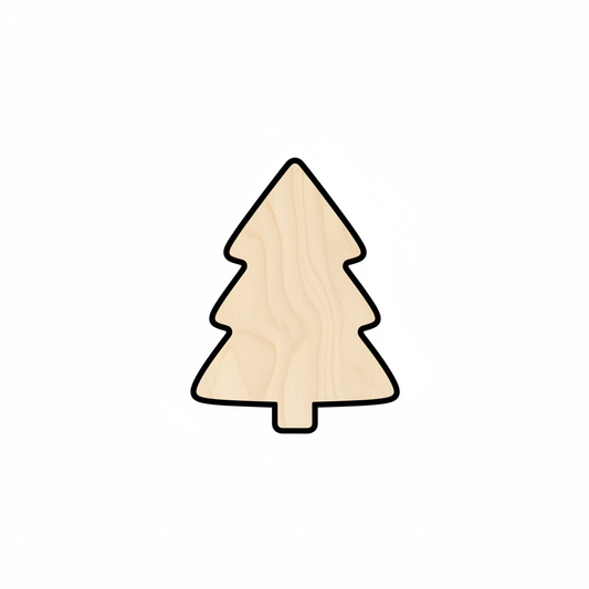Wood Simple Christmas Tree Shape - Craft - NameSigns.com