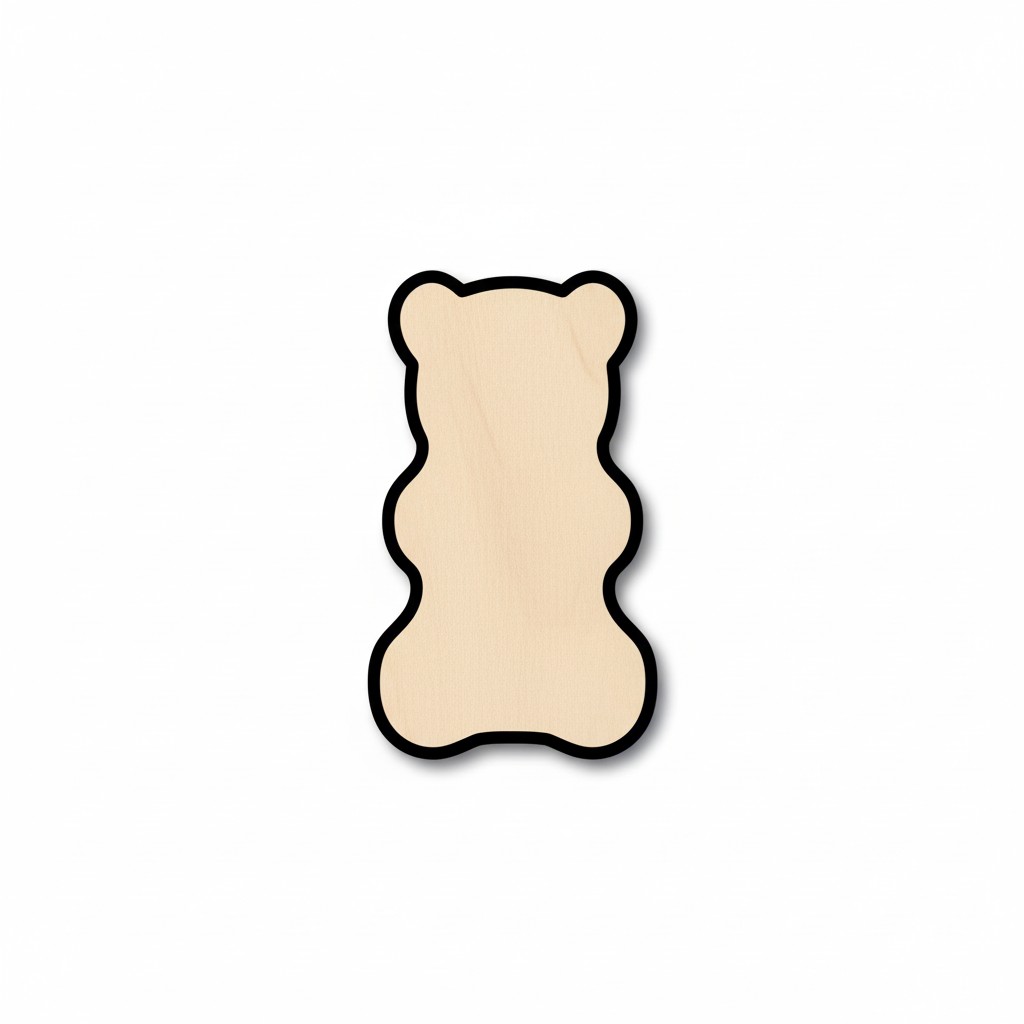 Unfinished Wood Gummy Bear – Custom Wooden Craft Shapes | Baltic Birch Plywood NameSigns.com