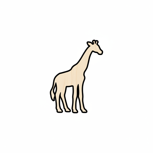 Unfinished Wood Giraffe – Handmade Birch Plywood Shape | Laser Cut Wood Craft NameSigns.com