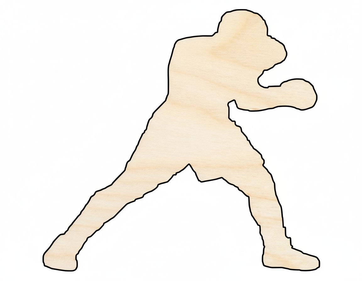 Wood Boxer Shape DIY Craft Cutout NameSigns.com