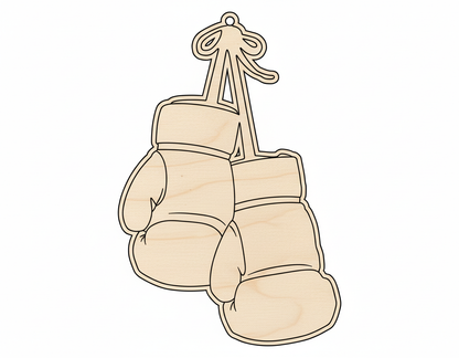 Wood Boxing Glove Shape DIY Craft Cutout NameSigns.com