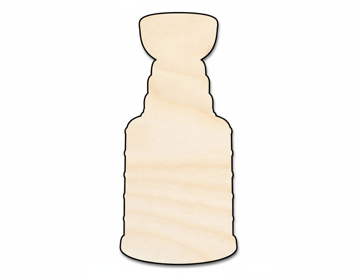 Wood Hockey Trophy Shape DIY Craft Cutout NameSigns.com