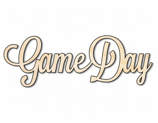 Wood Game Day Shape - Word Craft - up to 46" NameSigns.com