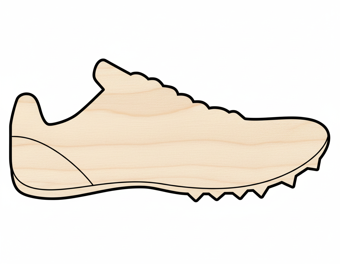 Wood Cleat Shoe Shape DIY Craft Cutout NameSigns.com