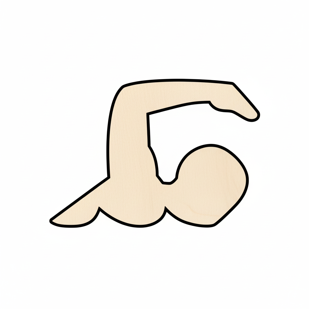 Wood Swimming Shape - Craft - NameSigns.com