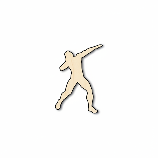 Wood Track Thrower Shot Put Shape - Craft - NameSigns.com