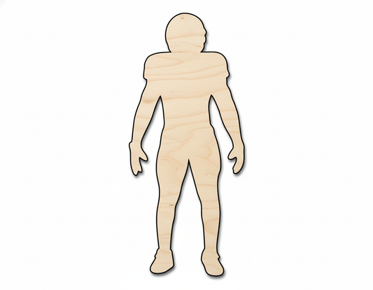 Wood Football Player Silhouette DIY Sports Craft Cutout NameSigns.com