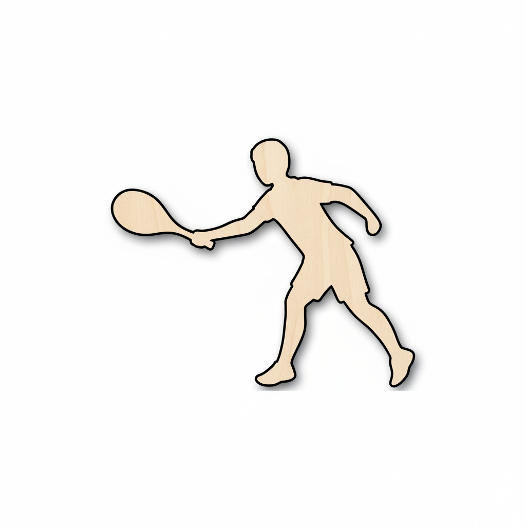Wood Tennis Shape - Sporting - Craft - NameSigns.com