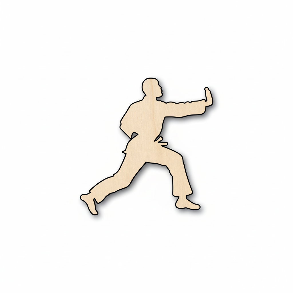Wood Male Martial Arts Karate Shape - Craft - NameSigns.com