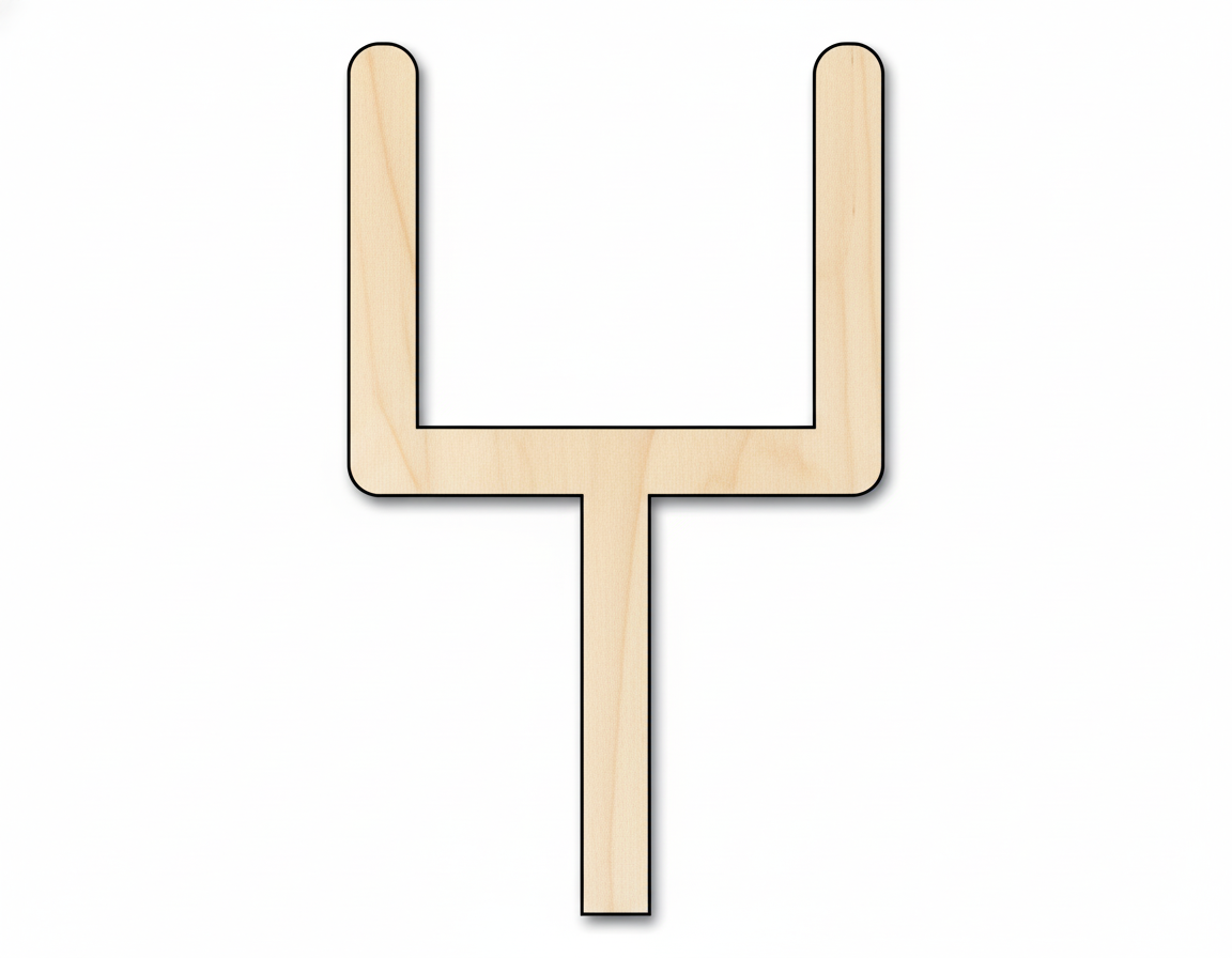 Wood Football Field Goal Shape DIY Craft Cutout NameSigns.com