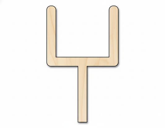Wood Football Field Goal Shape DIY Craft Cutout NameSigns.com