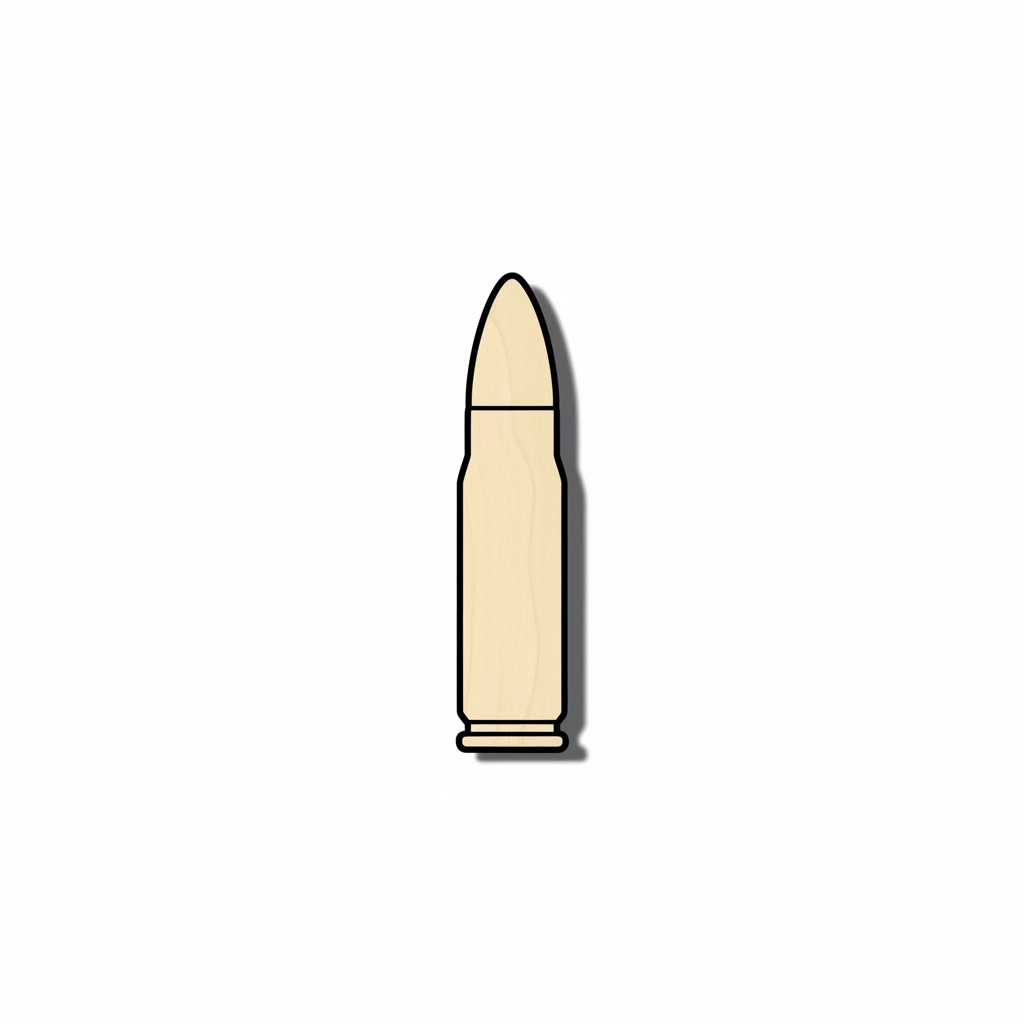 Wood Bullet Shape - Sporting - Craft - NameSigns.com