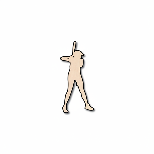 Wood Softball Batter Shape - Craft - NameSigns.com