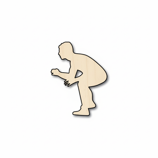 Wood Wrestler Silhouette - Craft- NameSigns.com