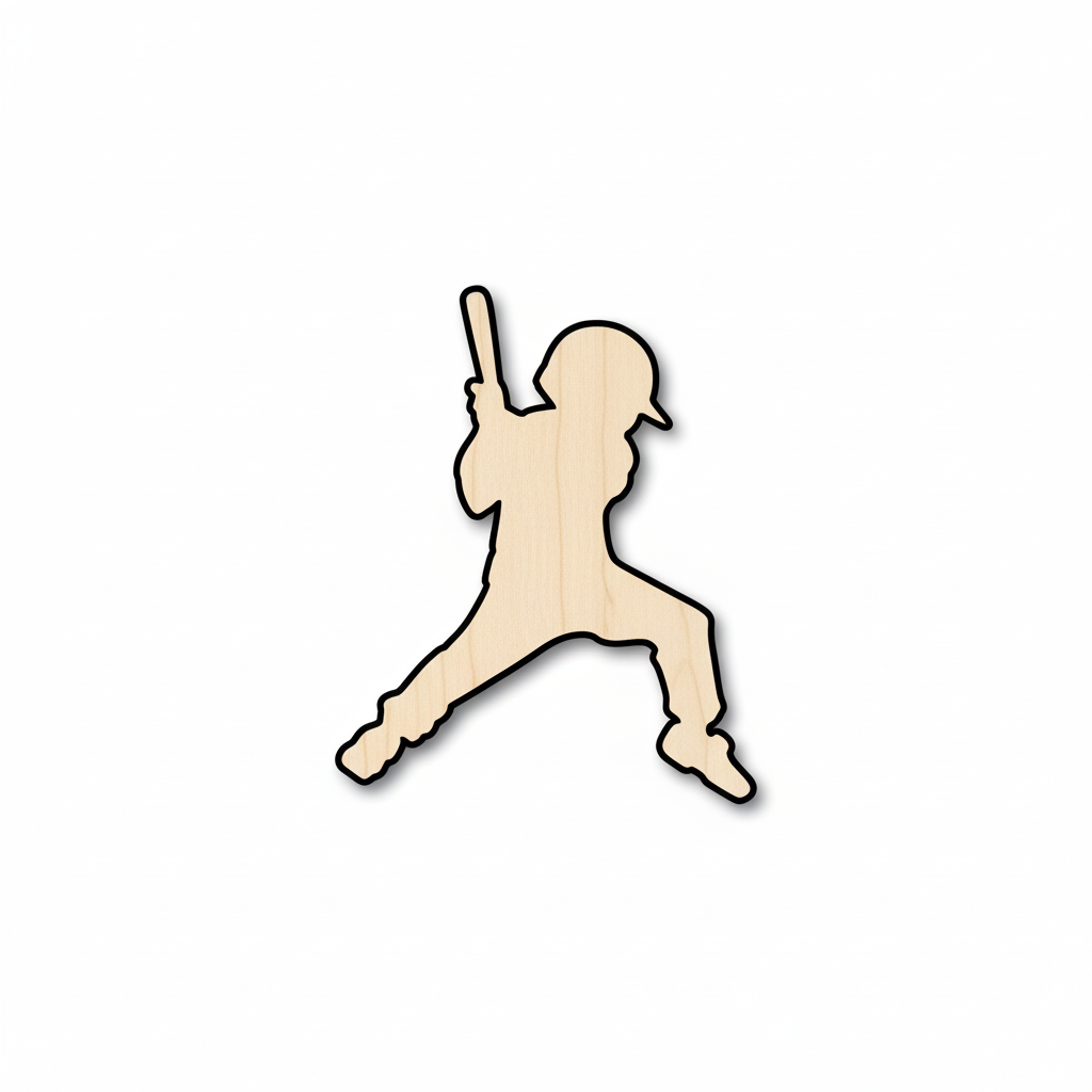 Wood Youth Baseball Shape - Craft - NameSigns.com