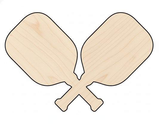 Crossed Pickleball Paddle Shape DIY Craft Cutout NameSigns.com