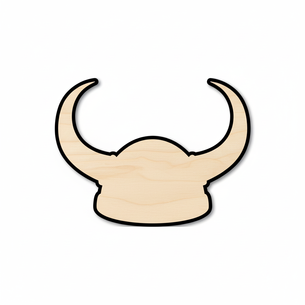 Wood Viking Hat Shape - Football - History - Craft - NameSigns.com