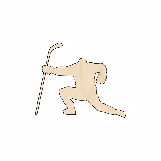 Wood Hockey Player Shape - Craft - NameSigns.com