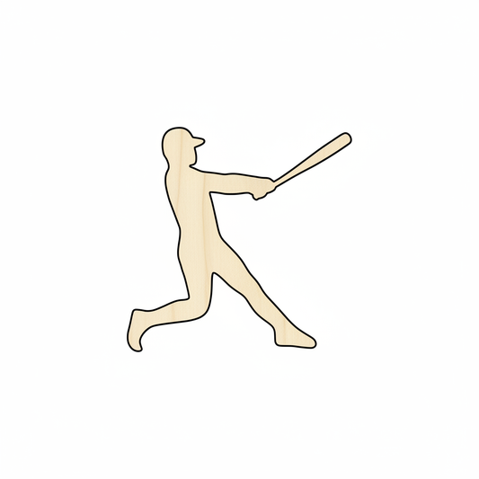 Wood Baseball Player Shape - Sports - Kids Room Decor - NameSigns.com