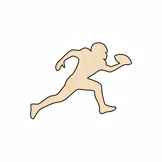 Wood Football Player Shape - Sports - Craft - up to 46" NameSigns.com