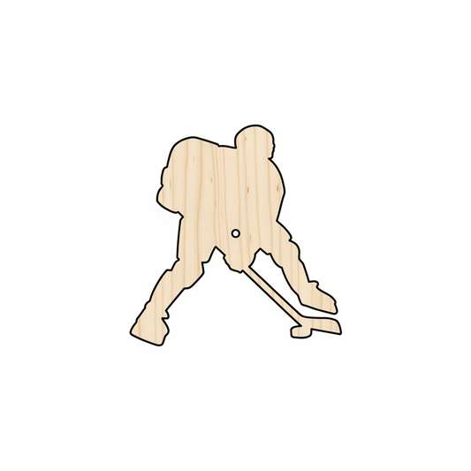 Wood Hockey Player Shape - Craft - NameSigns.com