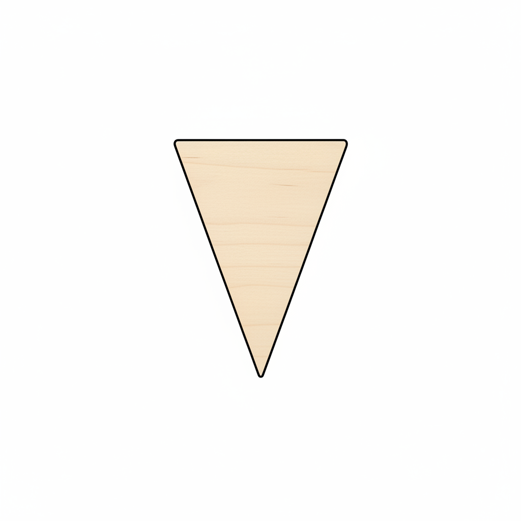 Wood Pennant Shape - School - Sports - Craft - NameSigns.com