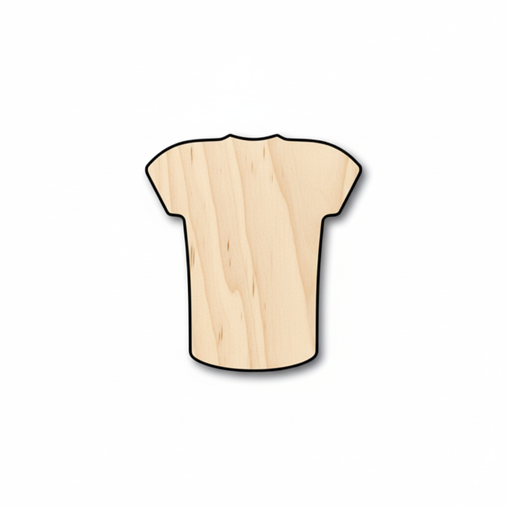 Wood Blank Football Jersey Shape - Craft - NameSigns.com