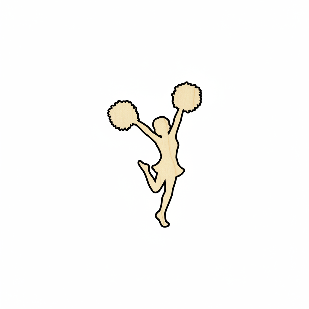 Wood Cheerleader Shape - Girl's Room Decor DIY - Craft- NameSigns.com