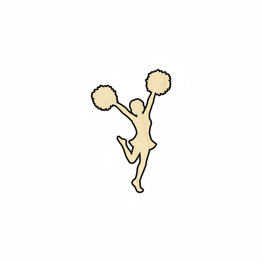 Wood Cheerleader Shape - Girl's Room Decor DIY - Craft- NameSigns.com