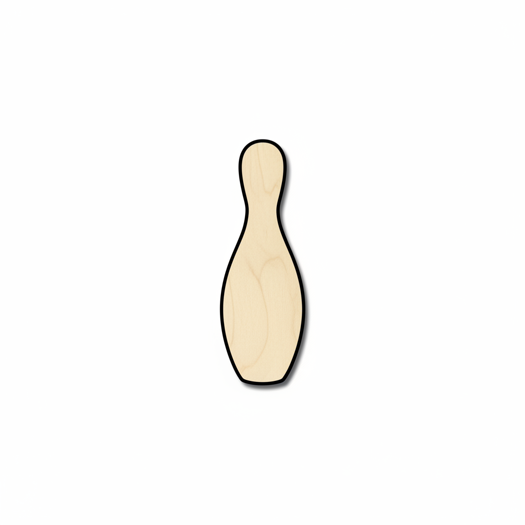 Wood Bowling Pin Silhouette - Craft- NameSigns.com