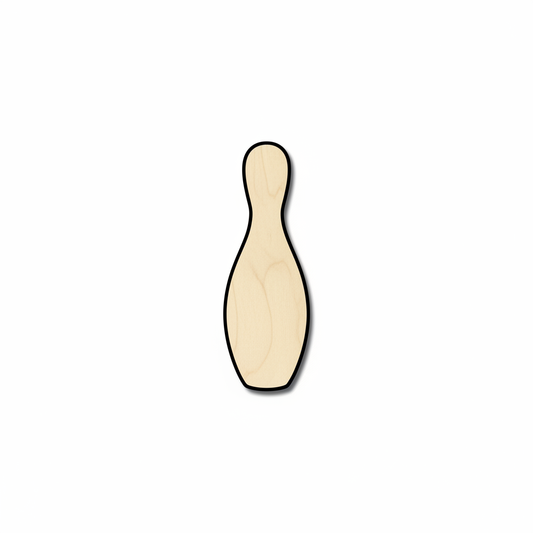 Wood Bowling Pin Silhouette - Craft- NameSigns.com