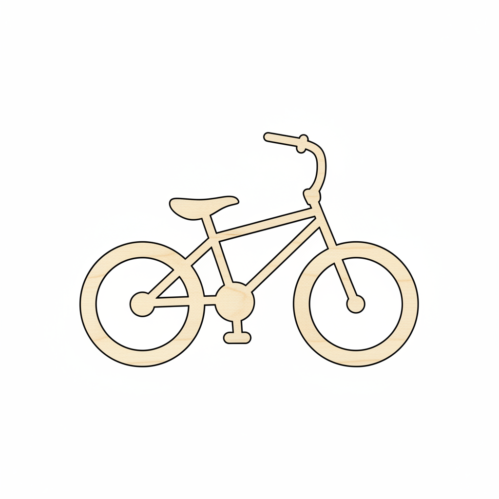 Wood Bicycle Bike Shape - Craft - NameSigns.com