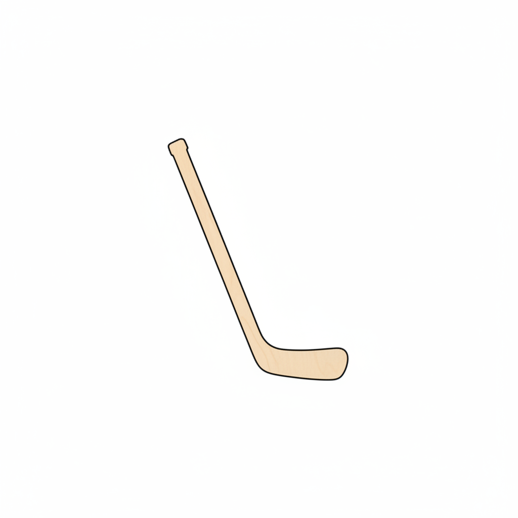 Wood Hockey Stick Shape - Sporting - Craft - NameSigns.com