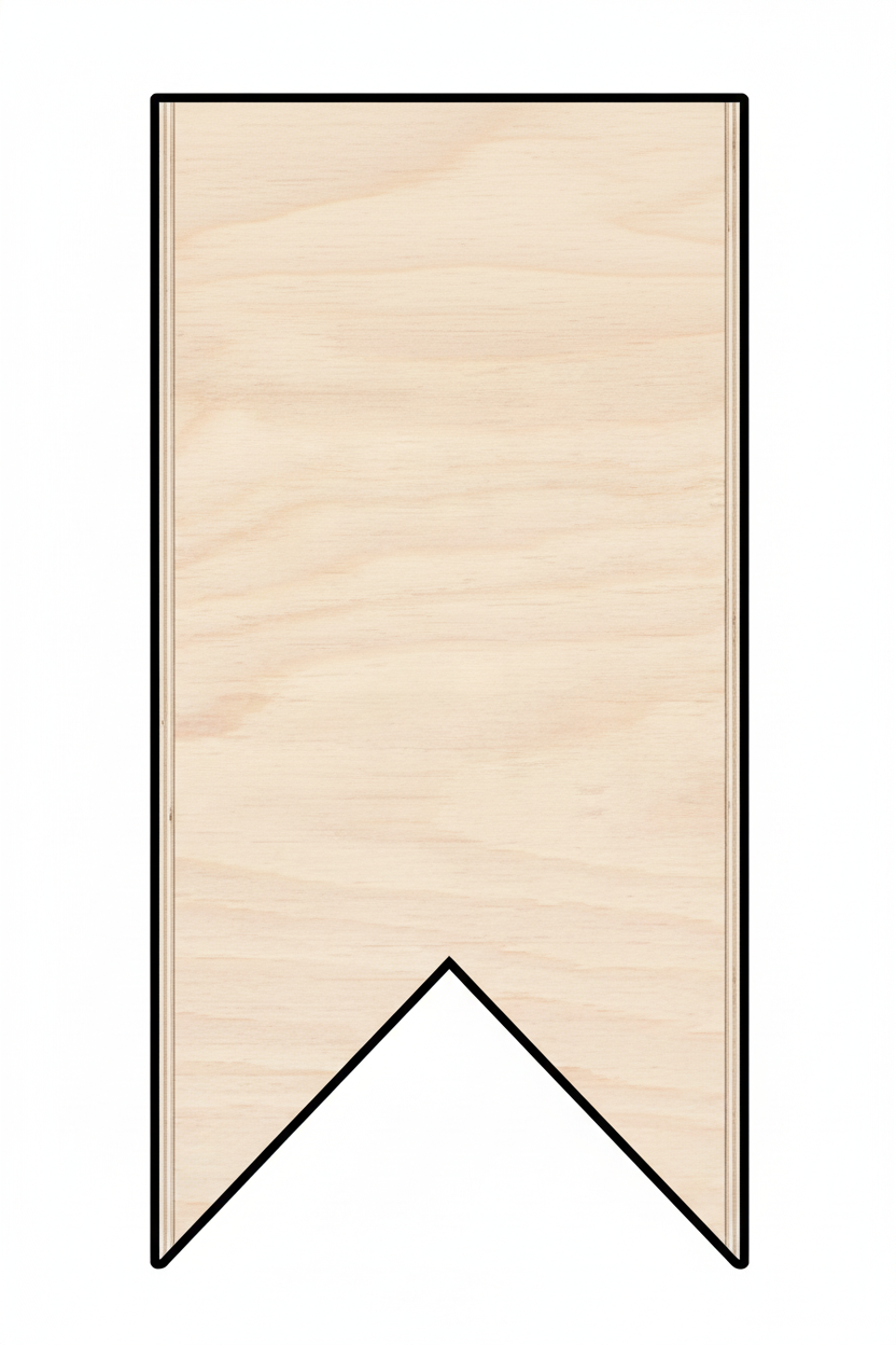 Custom Wooden Banner Shape for Crafts and Door Hangers - Laser Cut–  Wood Round Cutout for DIY Projects NameSigns.com