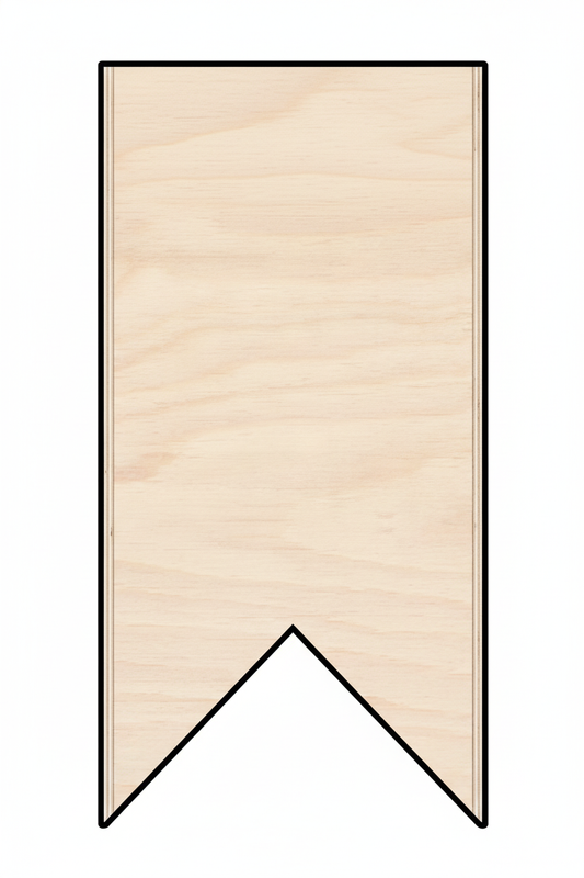 Custom Wooden Banner Shape for Crafts and Door Hangers - Laser Cut–  Wood Round Cutout for DIY Projects NameSigns.com