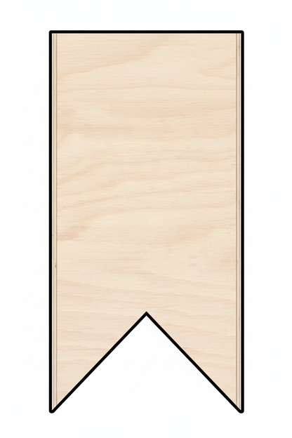 Custom Wooden Banner Shape for Crafts and Door Hangers - Laser Cut–  Wood Round Cutout for DIY Projects NameSigns.com