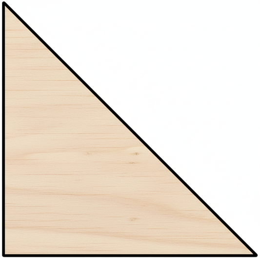 Custom Wooden Equilateral Triangle Shape for Crafts and Door Hangers - Laser Cut–  Wood Round Cutout for DIY Projects NameSigns.com