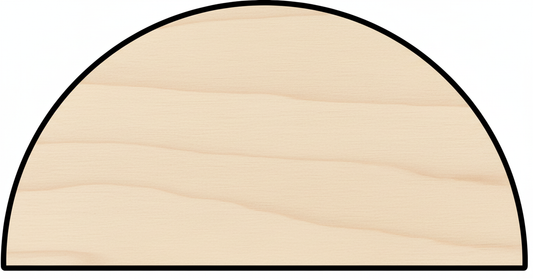 Custom Wooden Half Circle Shape for Crafts and Door Hangers - Laser Cut–  Wood Round Cutout for DIY Projects NameSigns.com