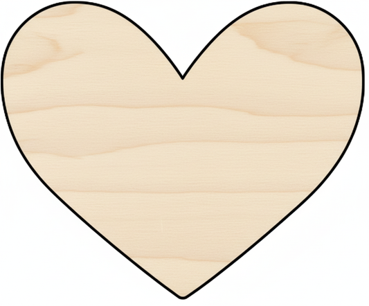 Custom Wooden Heart Shape for Crafts and Door Hangers - Laser Cut–  Wood Round Cutout for DIY Projects NameSigns.com