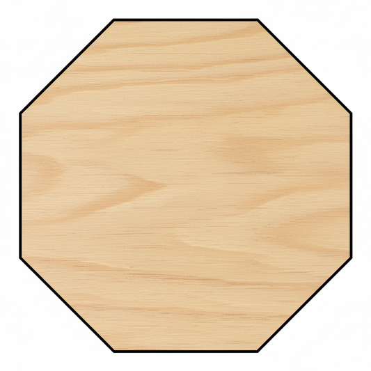 Custom Wooden Octagon Shape for Crafts and Door Hangers - Laser Cut–  Wood Round Cutout for DIY Projects NameSigns.com