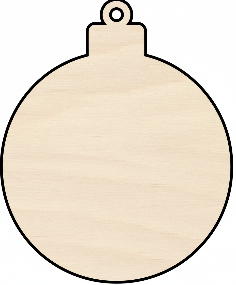 Custom Wooden Ornament Shape for Crafts and Door Hangers - Laser Cut–  Wood Round Cutout for DIY Projects NameSigns.com