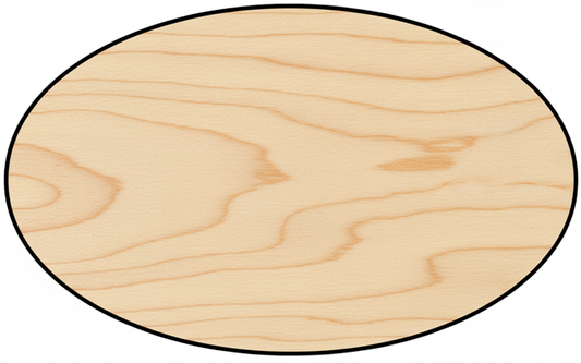 Custom Wooden Oval Shape for Crafts and Door Hangers - Laser Cut–  Wood Round Cutout for DIY Projects NameSigns.com