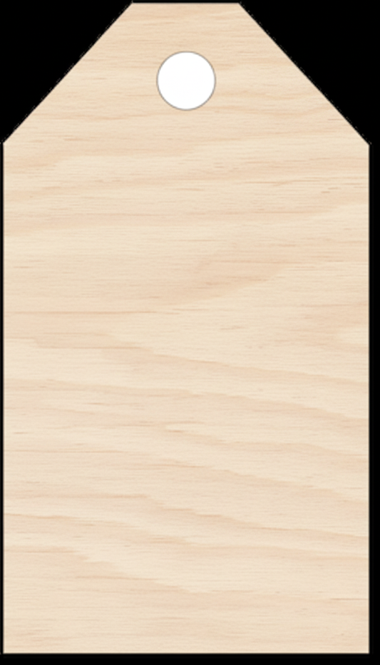 Custom Wooden Price Tag Shape for Crafts and Door Hangers - Laser Cut–  Wood Round Cutout for DIY Projects NameSigns.com